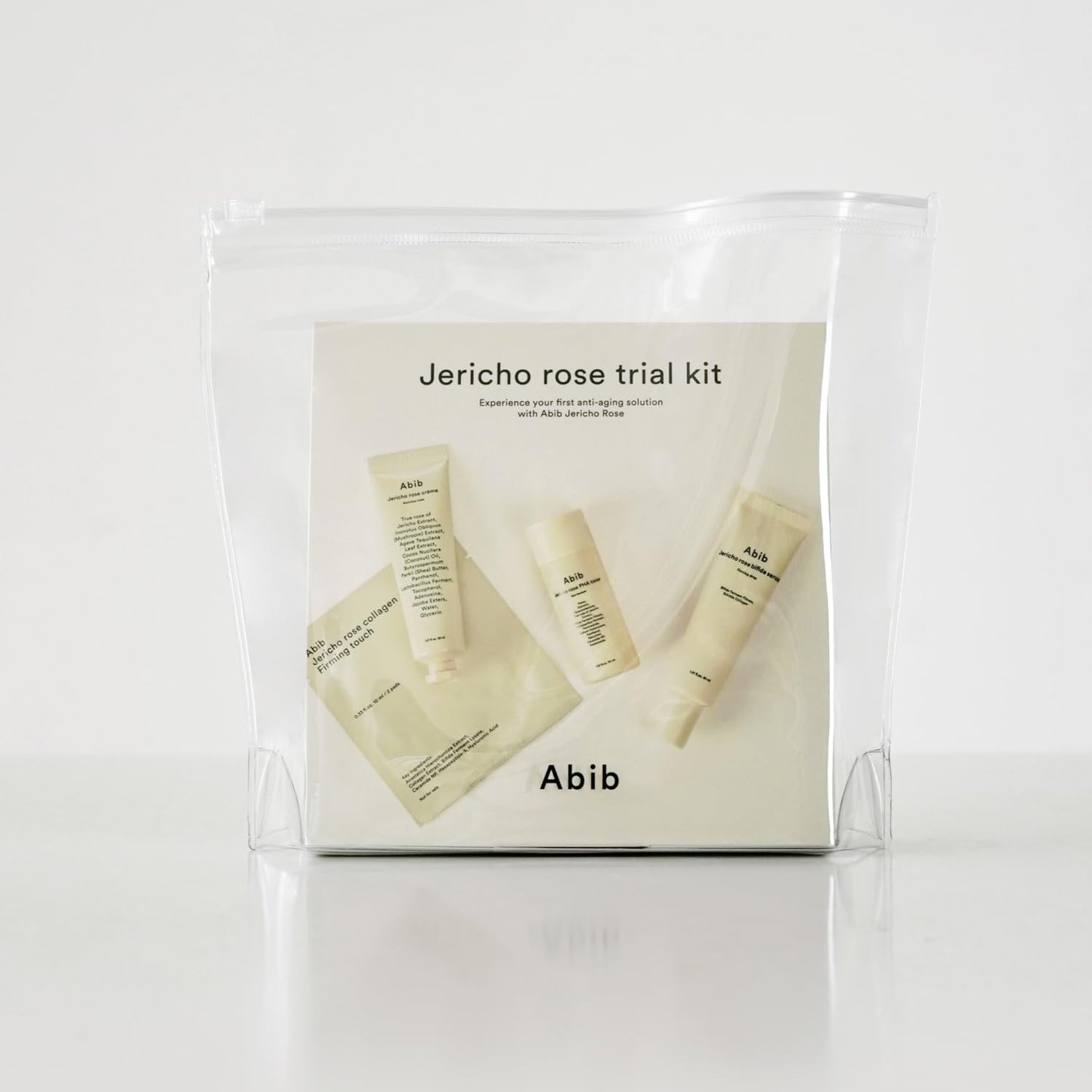 Abib Jericho Trial Kit, Travel Kit | Korean Skincare, Toner Pads, Cream, Serum, Travel Essentials, Gift Set, Beige