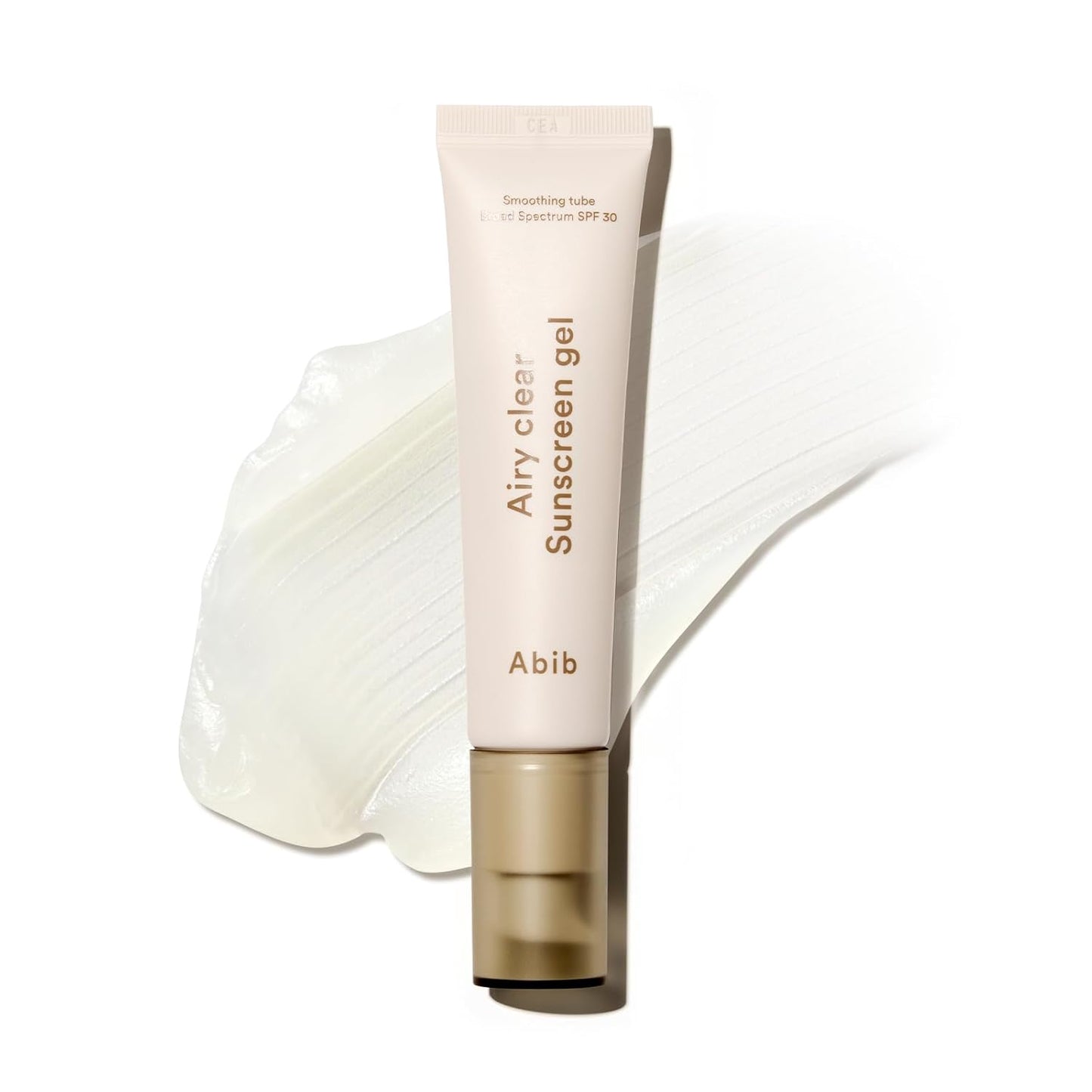 Abib Airy Clear Sunscreen Gel Smoothing Tube Broad Spectrum SPF 30 1.01 fl oz / 30ml | Korean Suncreen Suncare Sunblock No White cast Reef Safe Primer poreless hyaluronic acid squalane vitamin E