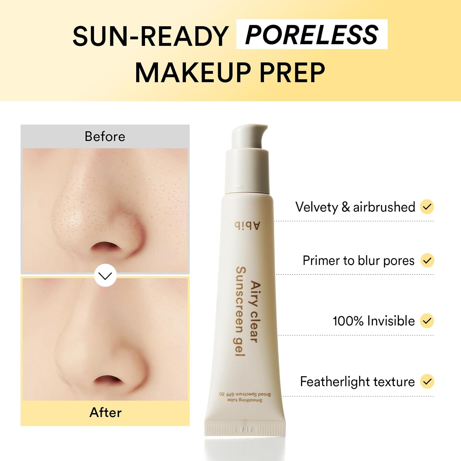 Abib Airy Sun Care Duo : Airy Suntick&Airy Clear Sunscreen - Korean Suncreen Suncare Sunblock No White cast Reef Safe Primer poreless