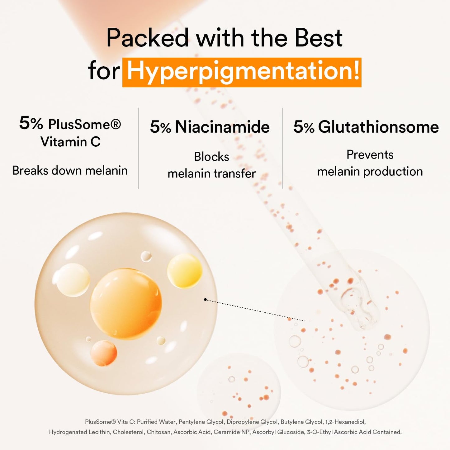 Abib Glutathiosome Dark Spot Serum Vita drop 1.69 fl.oz. | Korean Skincare, Dark Spot, Hyperpigmentation Treatment | Brightening Serum for Sensitive, Uneven Skin | Niacinamide, Viatmin C