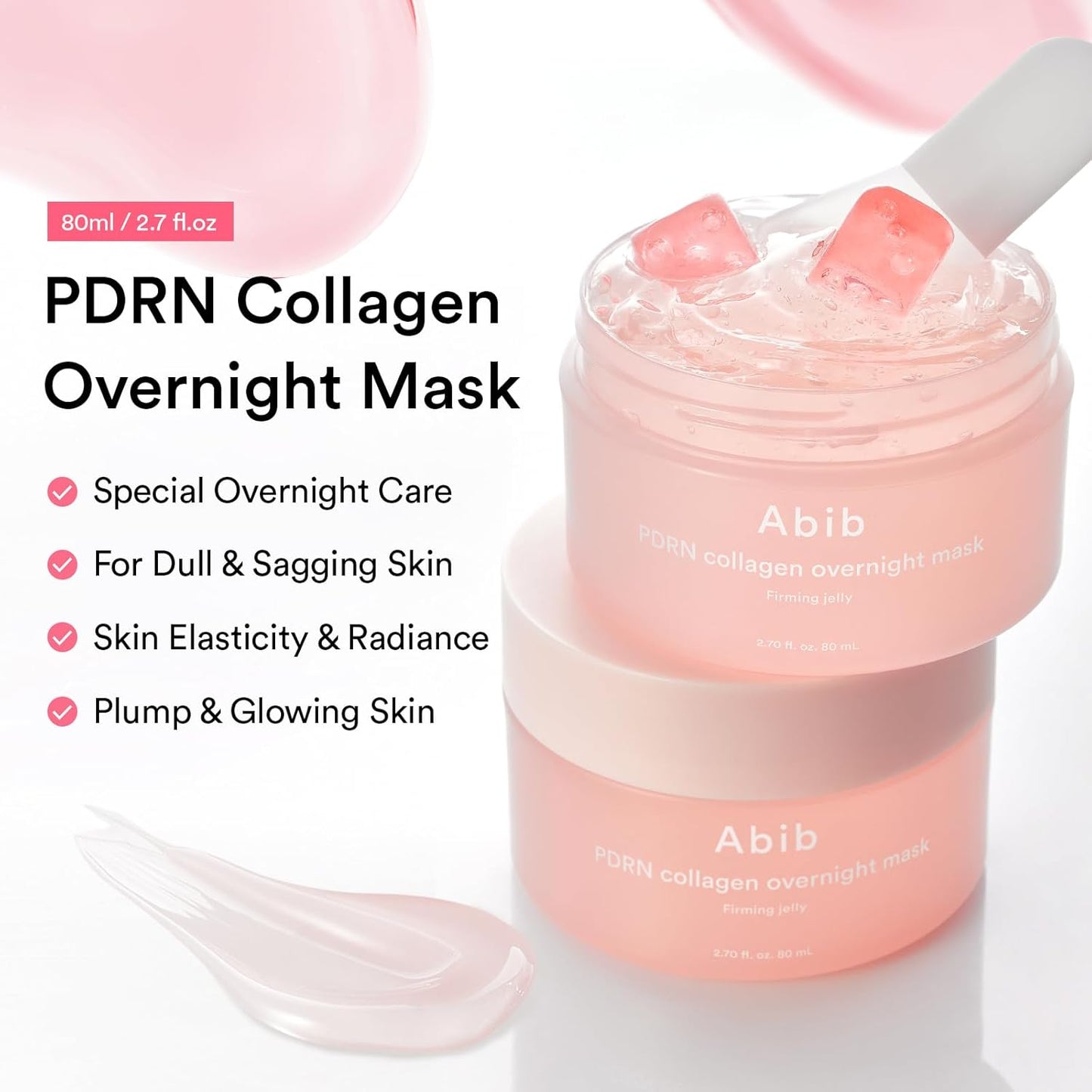 Abib PDRN Skincare Trio: Retinol Eye Patches + Collagen Lip Mask + Overnight Firming Jelly Mask, Korean Skincare Set for Glass Skin Routine