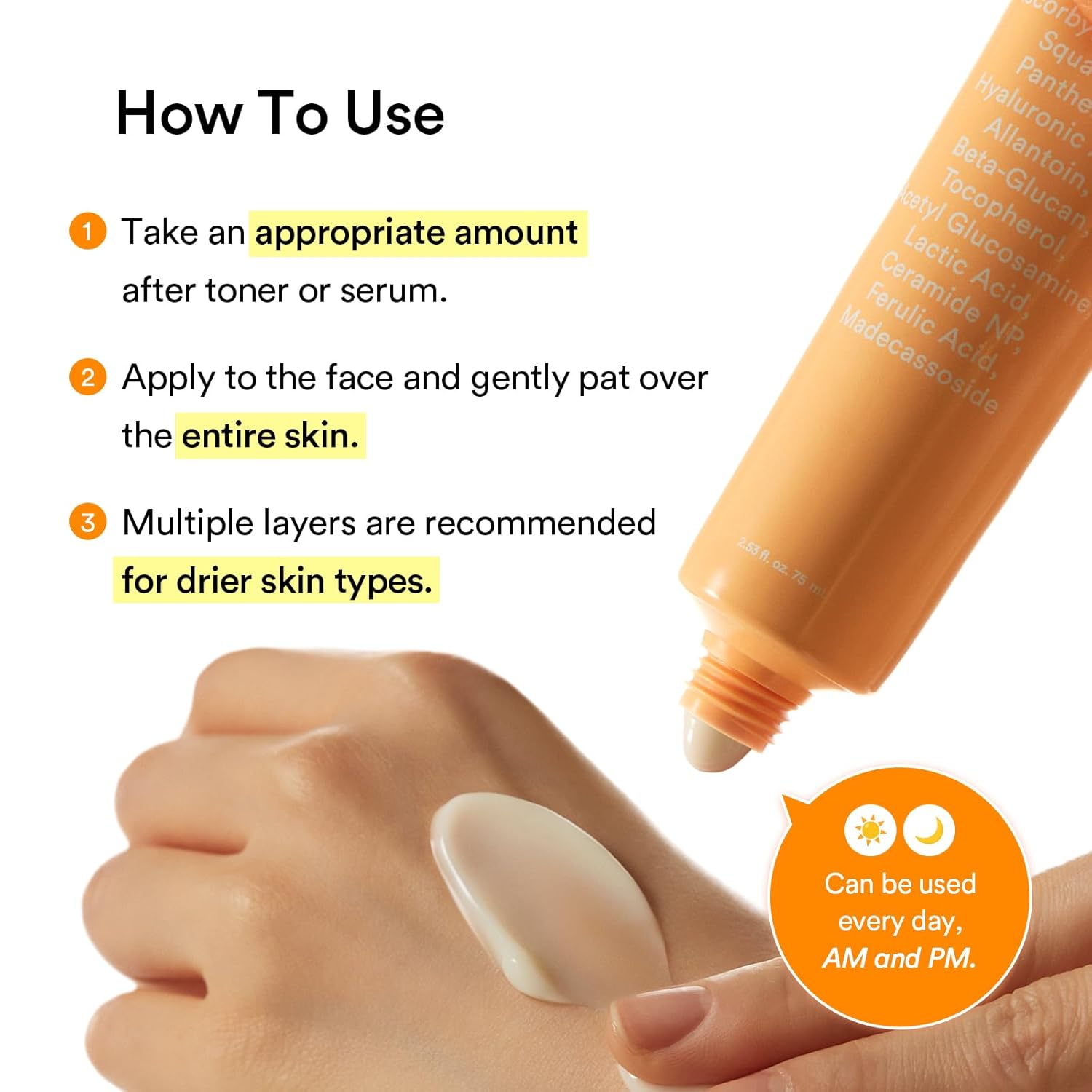 Abib Glutathiosome Cream Vita Tube Facial Moisturizer 2.53 fl oz