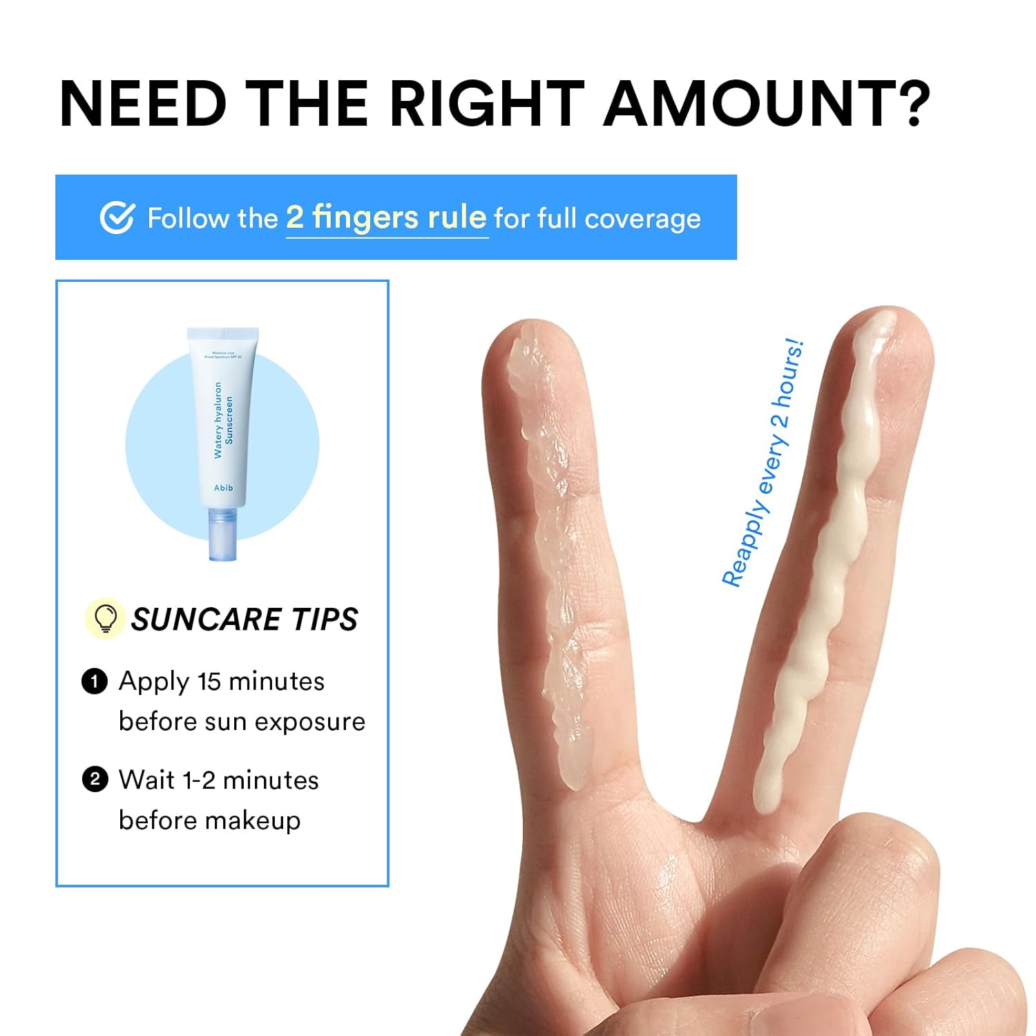 Abib Watery Hyaluron Sunscreen Moisture Tube Broad Spectrum SPF 30 1.69 fl oz / 50ml | Korean Suncreen Suncare Sunblock No White cast Reef Safe Hyaluronic Acid Niacinamide Vitamin C Collagen