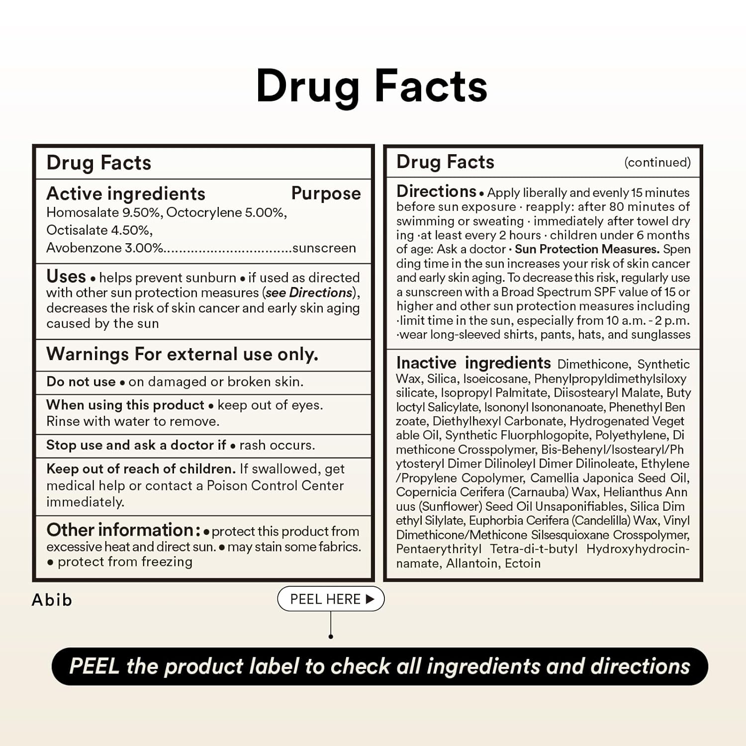 Abib Airy Sunstick Smoothing Bar Broad Spectrum SPF50+ 0.81 oz / 23 g (Semi- matte) | Korean Suncreen Stick Suncare Sunblock, No Whitecast, Protector Solar Barra, Water resistant